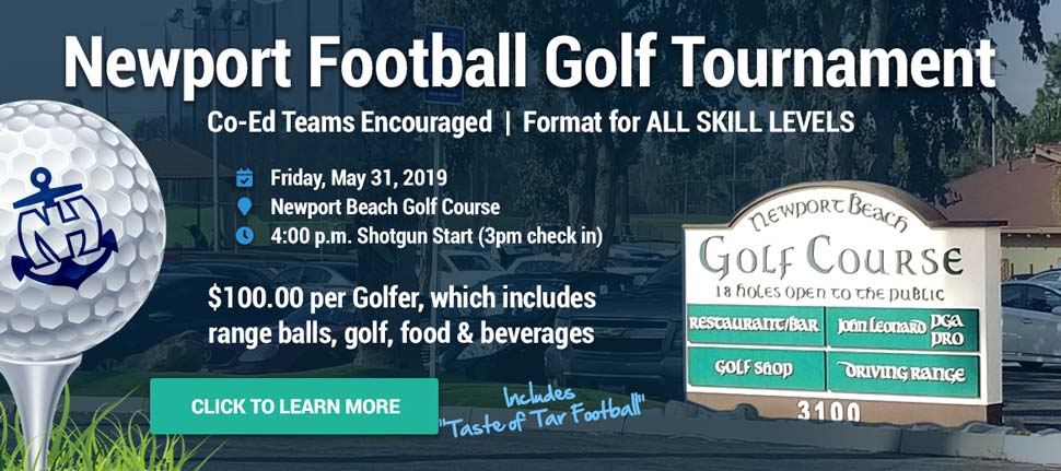 NEWPORT FOOTBALL GOLF TOURNAMENT set for May 31, 2019