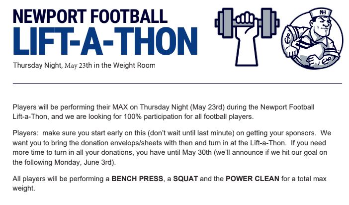 Lift-a-Thon (3rd annual) - May 23rd